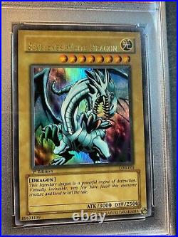 Yugioh PSA 9 Blue-Eyes White Dragon LOB-001 1st Edition Ultra Rare English WAVY