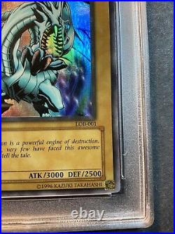 Yugioh PSA 9 Blue-Eyes White Dragon LOB-001 1st Edition Ultra Rare English WAVY