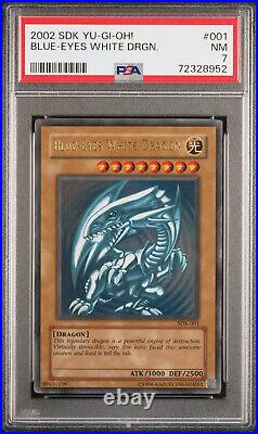 Yugioh Sdk-001 Blue-eyes White Dragon Ultra Rare Holo Foil Psa 7 Nm #72328952