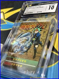 Yugioh Yami Yugi Blue-Eyes White Dragon Duelist Sticker Holofoil GEM MINT 10