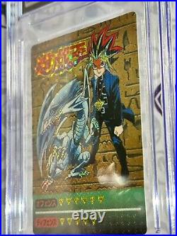 Yugioh Yami Yugi Blue-Eyes White Dragon Duelist Sticker Holofoil GEM MINT 10