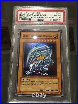 Yugioh blue-eyes white dragon DPKB-en001 1st psa 10