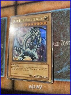 Yugioh1st Ed Ed Blue Eyes White Dragon LOB-001 Played Grail Card Glossy NA Print