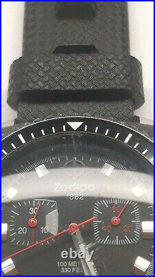 Zodiac Sea Dragon Watch ZO2240 Limited Edition Swiss Chronograph Rubber Strap